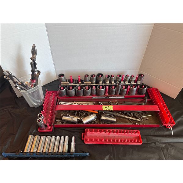 Socket set and other assorted hand tools