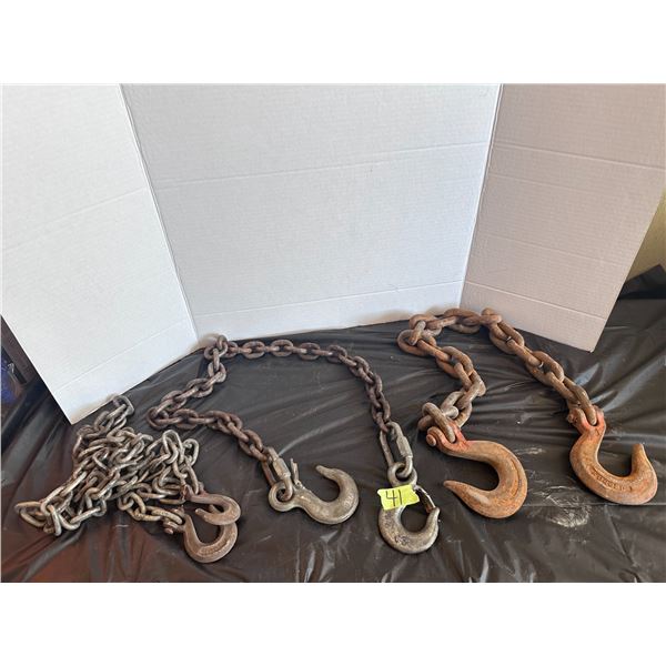Lot of heavy duty tow chains