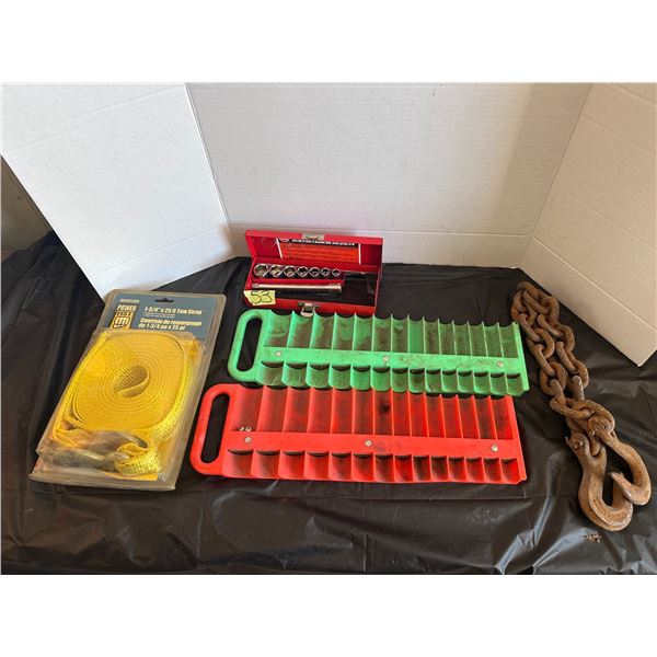 Tow strap, tow chain, sockets and more