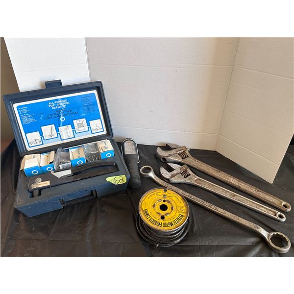 Adjustable wrenches, rivet kit and more