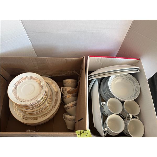 2 sets of assorted glass dinnerware