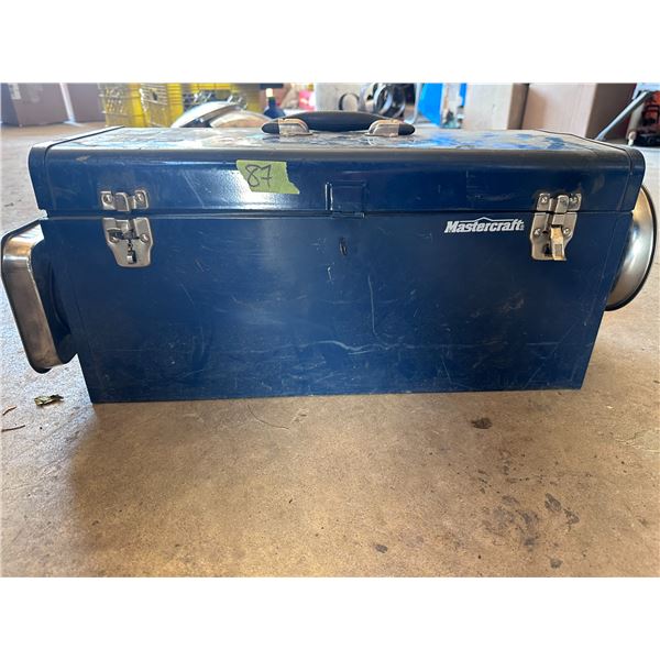 Metal tool chest with combination wrenches