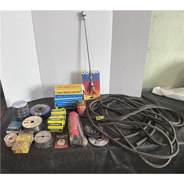 Light bulbs, wire, sanding discs and more