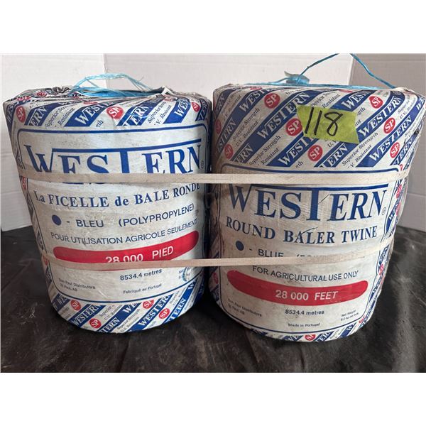 2 round baler twine each covers 28000 feet
