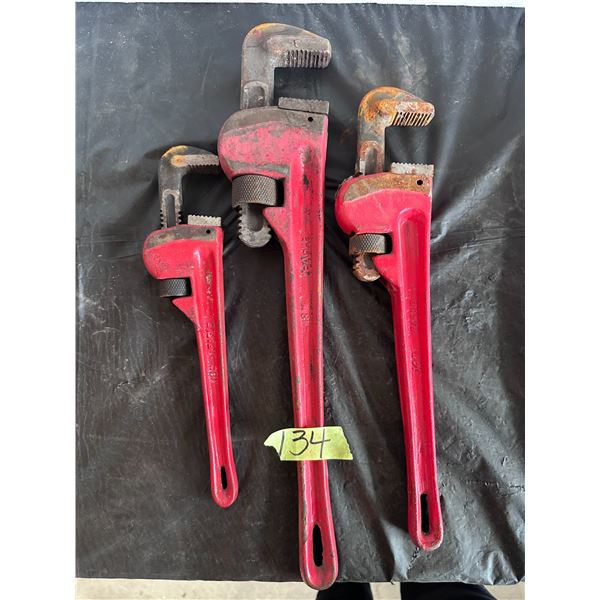 3 Pipe wrenches - Eagle Brand