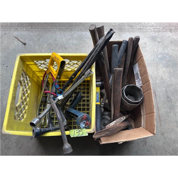 2 bins of assorted tool items