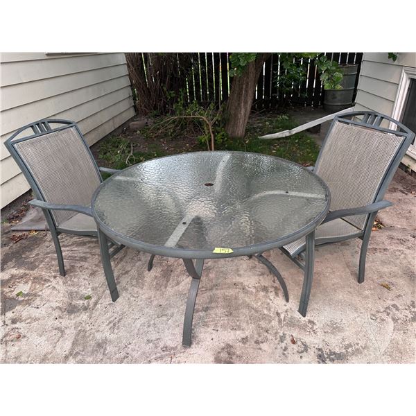 Patio table with 2 matching chairs