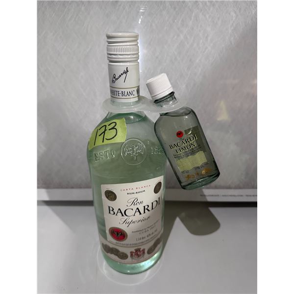 Bacardi rum 1.14 litre with additonal gift sized bottle attached