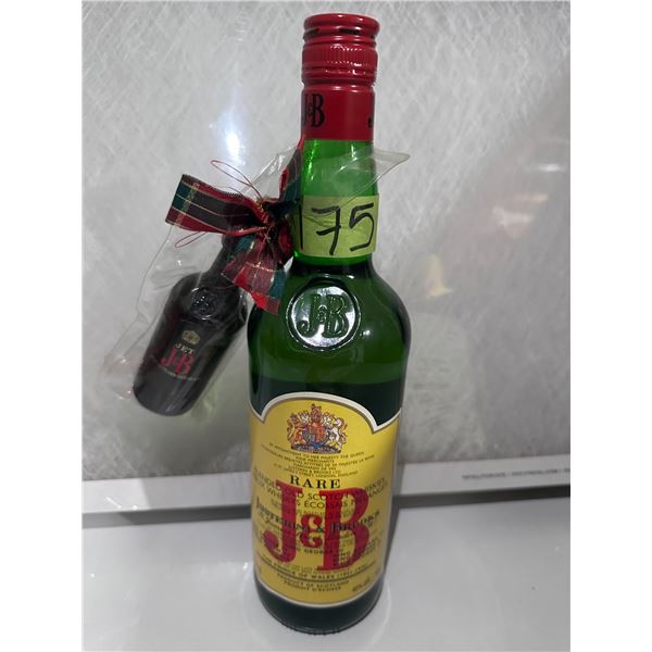 J&B Rare Scotch 750ml with gift bottle attached