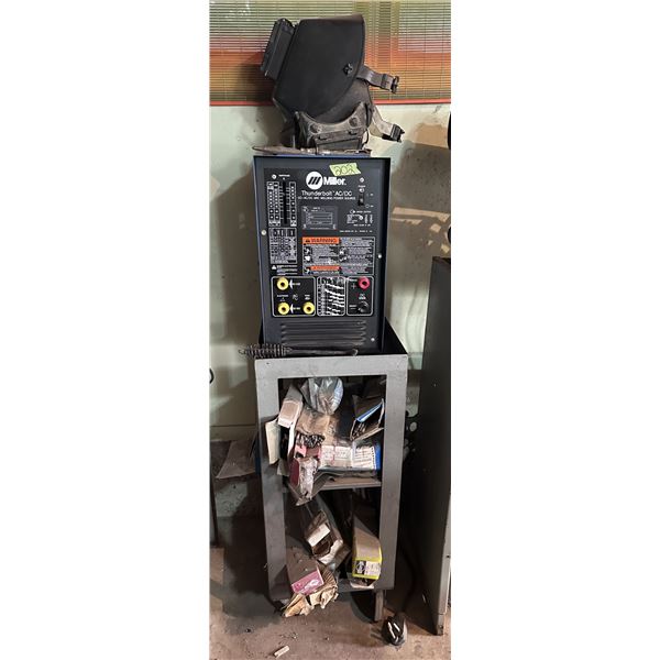 Miller Thuderbolt AC/DC ARC welder, with stand and rods