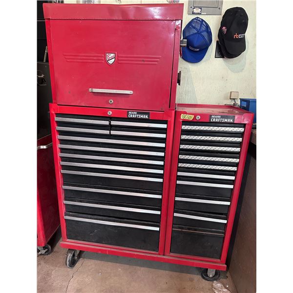 Beach/Craftsman Large Tool chest filled with hand tools and more