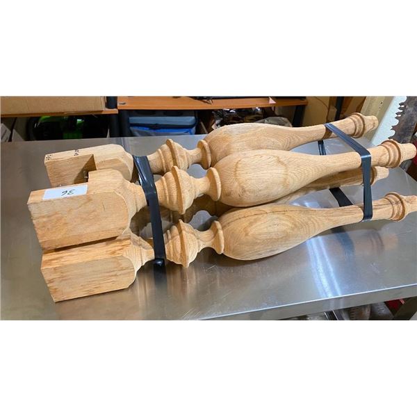 4 OF 30IN WOODEN TABLE LEGS