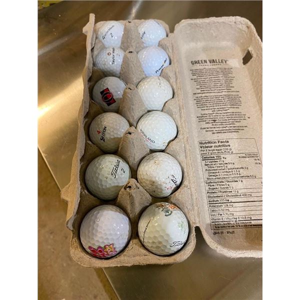 12 USED GOLF BALLS