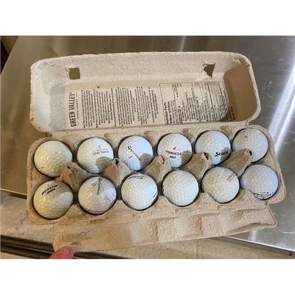 12 USED GOLF BALLS