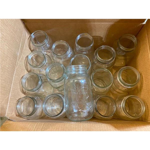 APPROX. 16 MASON JARS - NO COVERS
