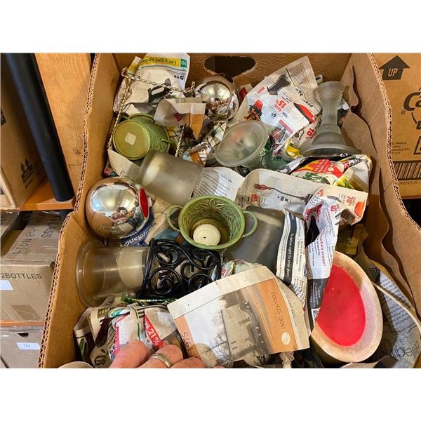 BOX LOT OF ASSORTED CANDLES