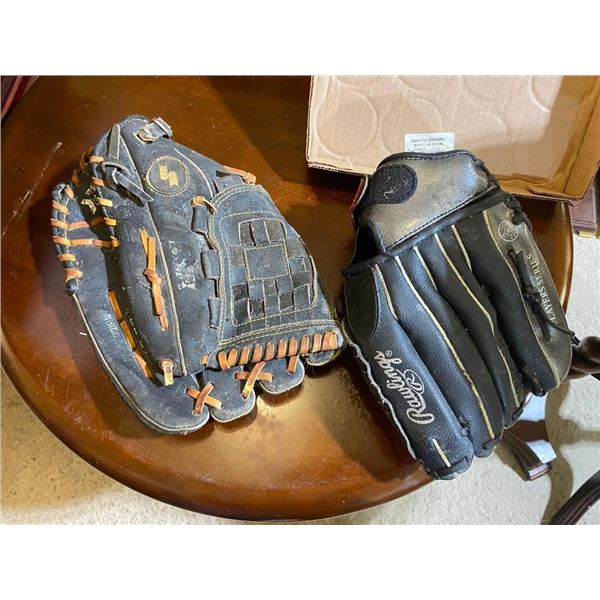 2 BASEBALL GLOVES
