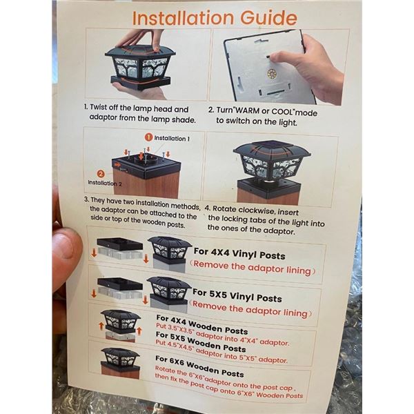 3 PACK OF OUTDOOR POST LIGHTS