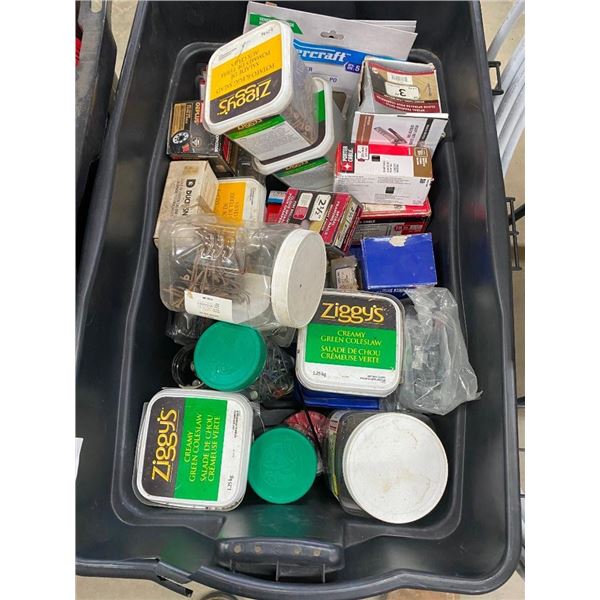 LARGE BOX OF ASSORTED SCREWS AND NAILS - VERY GOOD BOX LOT
