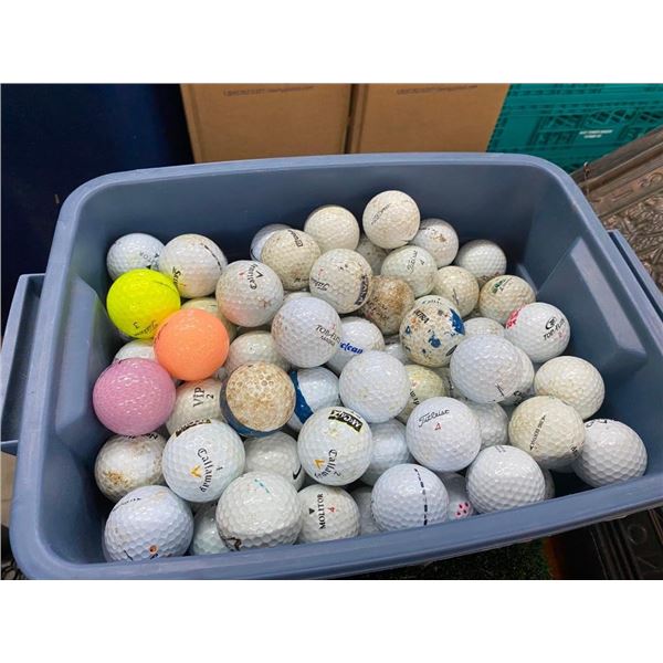 BOX OF ASSORTED GOLF BALLS