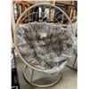 Image 1 : OUTDOOR STATIONARY EGG CHAIR WITH CUSHION