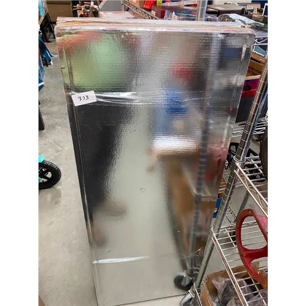 APPROX. 25 SHEETS OF 4FTX19IN REFLECTIVE MATERIAL