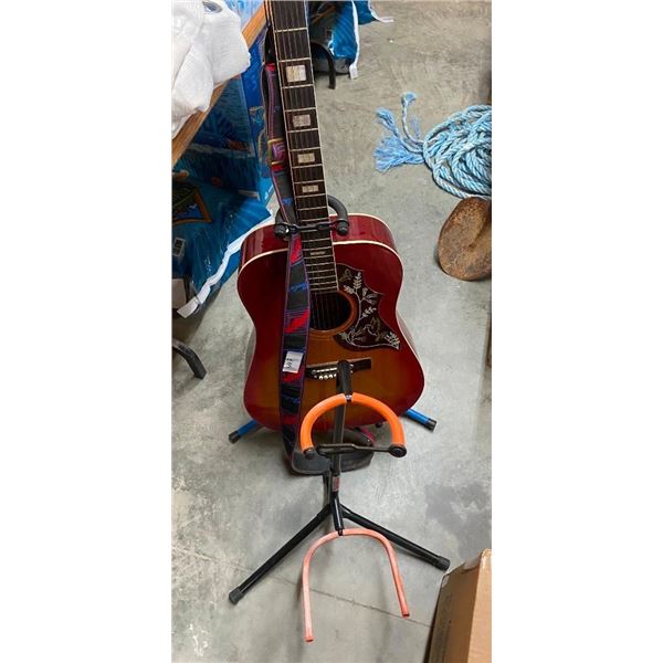 GUITAR AND 2 GUITAR STANDS