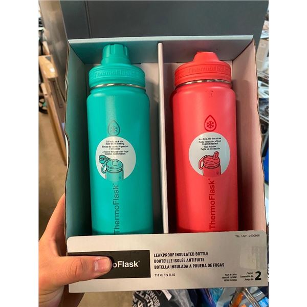 2 INSULATED THERMOFLASK BOTTLES