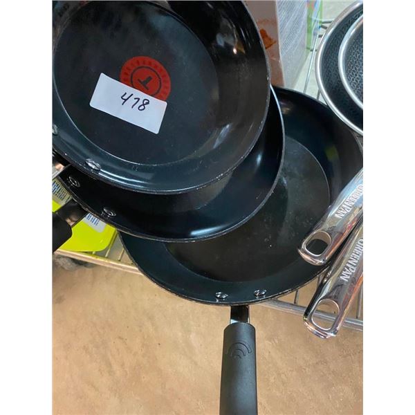 SET OF 3 T-FAL FRYING PANS