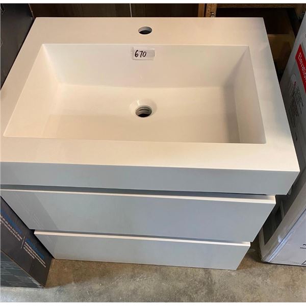 24IN WALL MOUNTED VANITY WITH SINK