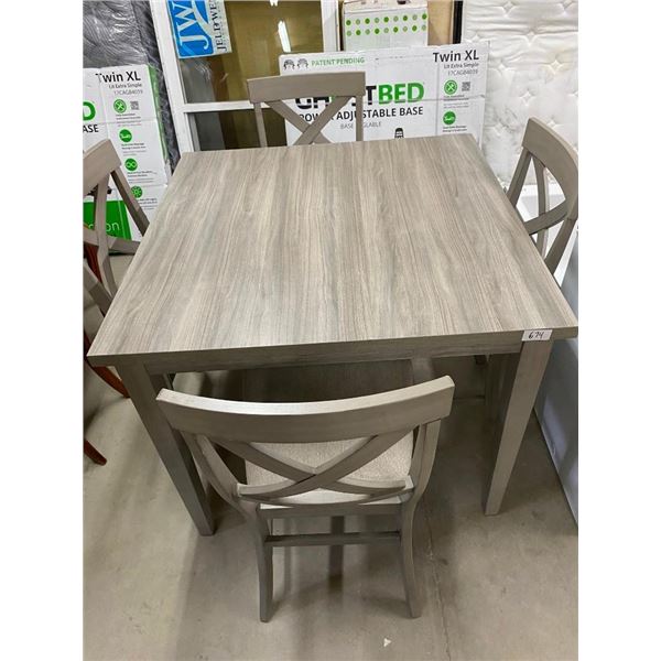 BARSTYLE KITCHEN TABLE WITH 4 CHAIRS