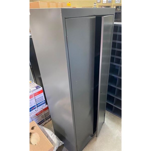 72X30X18IN STEEL STORAGE CABINET - ONE DOOR DENTED ON BOTTOM