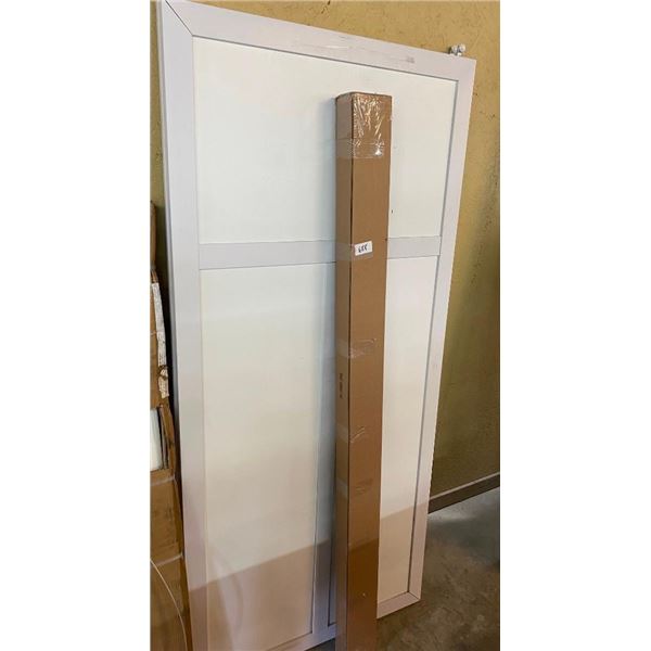 2 OF 37X78IN CLOSET SLIDING DOORS - JUST THE DOORS - DOORS ARE BOWED A BIT