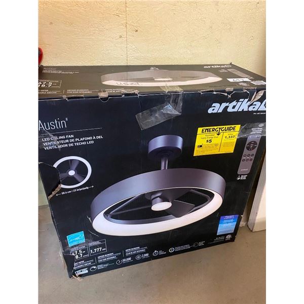 ARTIKA LED LIGHT CEILING FAN - USED