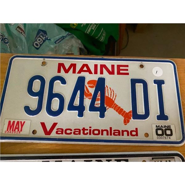 MAINE LICENSE PLATE
