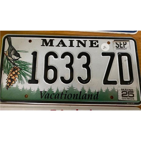 MAINE LICENSE PLATE