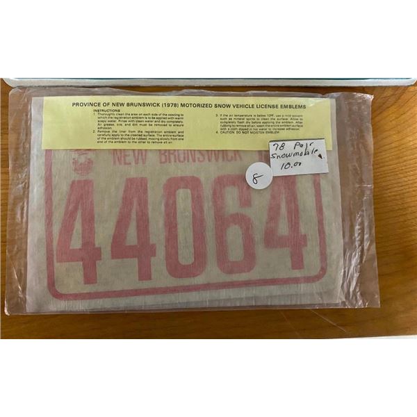 PAIR OF 1978 SKI DOO LICENSE PLATES