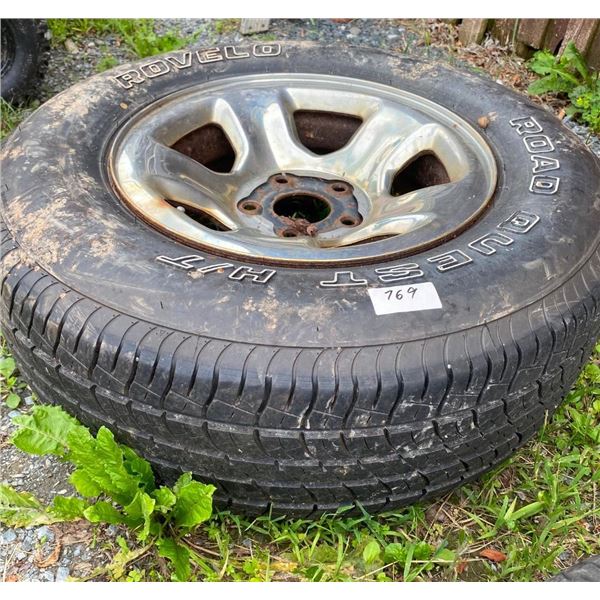 265/70R17 TIRE AND RIM