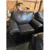 Image 1 : LEATHER CHAIR - HAS SOME LEATHER GONE - USED