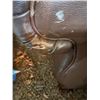 Image 2 : LEATHER CHAIR - HAS SOME LEATHER GONE - USED