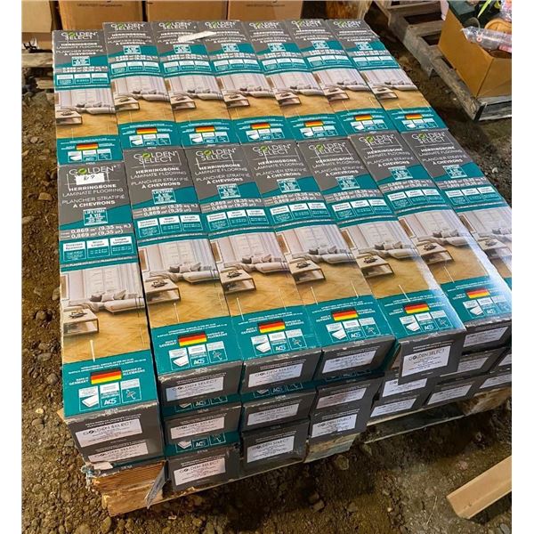 APPROX. 380SQ FT OF GOLDEN SELECT HERRINGBONE LAMINATE FLOORING
