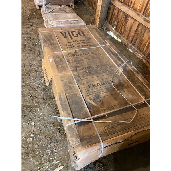 VIGO GLASS SHOWER DOOR - DIMENSIONS IN PIC