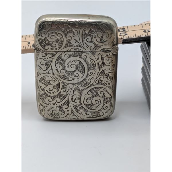 Silver Match safe Vesta 19th Century