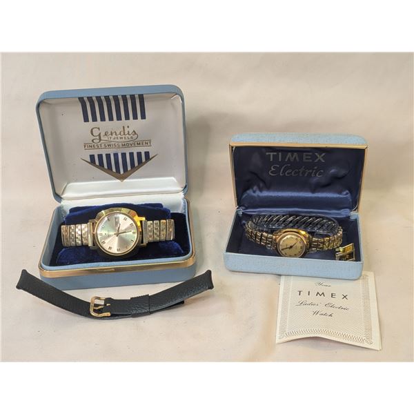 Stellaris Electronic Transistorized Watch Men's / Timex Ladies Vintage Watch