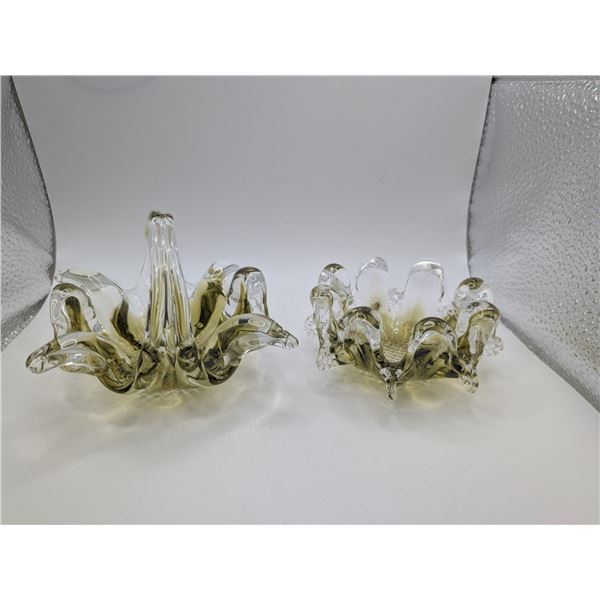 Chalet Art Glass Bowl & Basket