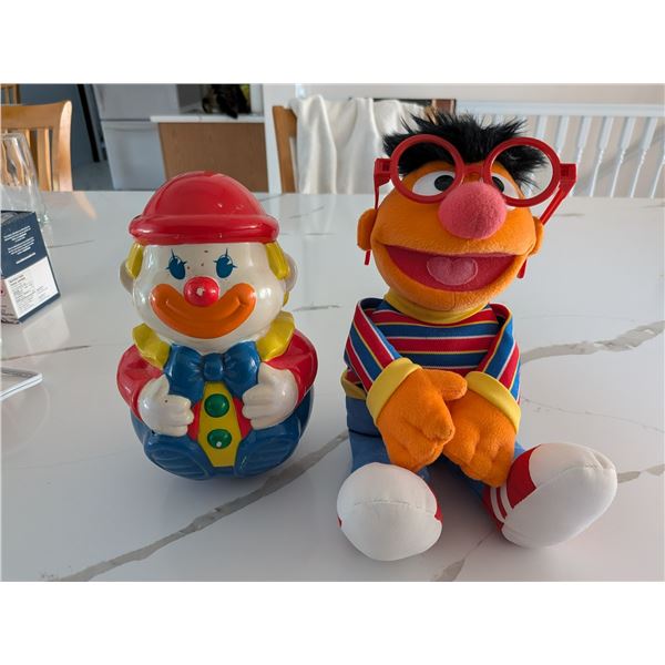 Vintage Seasame Street Ernie / Vintage Rollie Clown