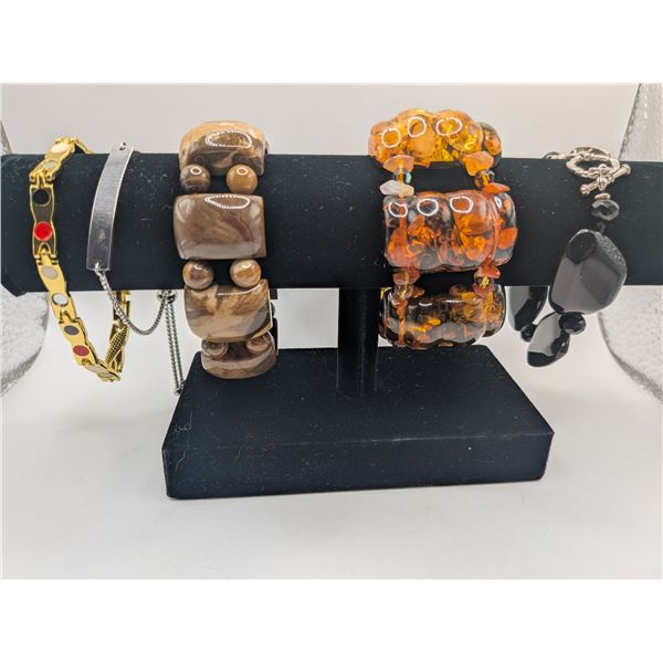 Five Bracelets Jasper Stone