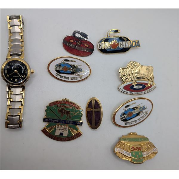 Antique Curling Pins 1905 and Watch