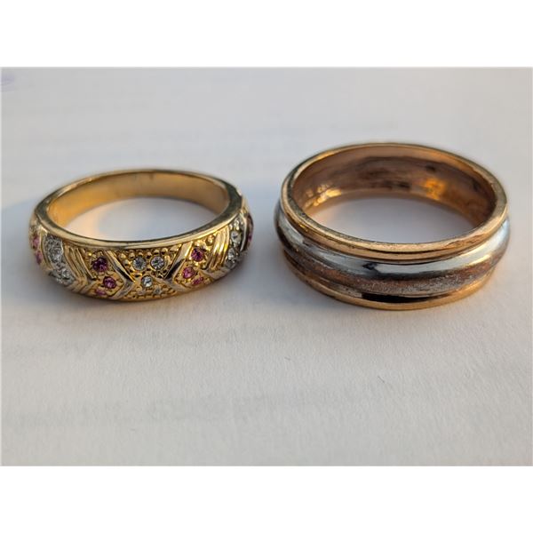 Two Gold Tone Rings