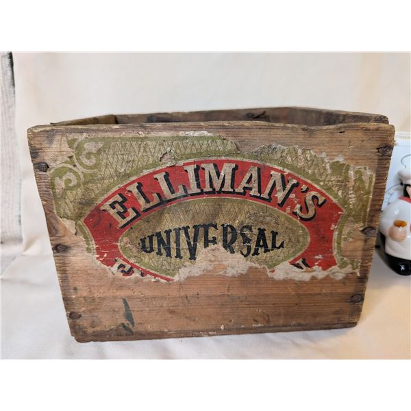 Elliman's Universal Pharmacy Wood Box (w/Document)
